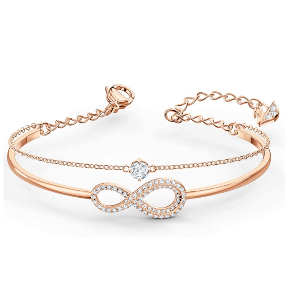 Swarovski Rose Gold Infinity Bracelet